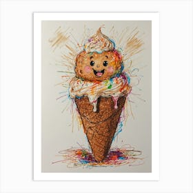 Ice Cream Cone 41 Art Print