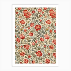 william morris Red Roses Art Print