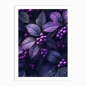 Blaubeeren, lila Fotografie, botanische violett Obst Design Art Print