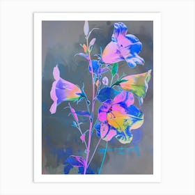 Iridescent Flower Canterbury Bells 1 Art Print