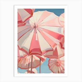 Pink Umbrellas Art Print