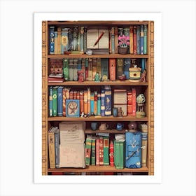 Book Shelf Art Print