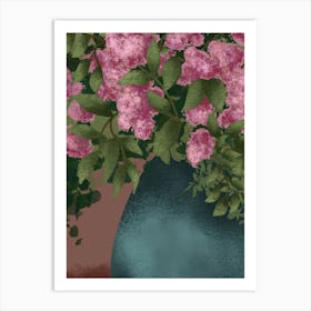 Lilacs Flowers In A Vase Art Print