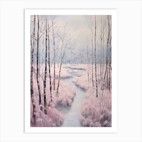 Dreamy Winter Painting Reunion National Park France 1 Art Print