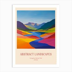 Colourful Abstract Cairngorms National Park Scotland 4 Poster Art Print