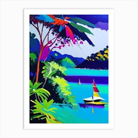 Koh Chang Thailand Colourful Painting Tropical Destination Art Print