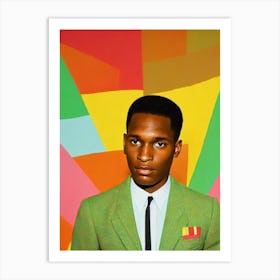 Leon Bridges 2 Colourful Pop Art Art Print