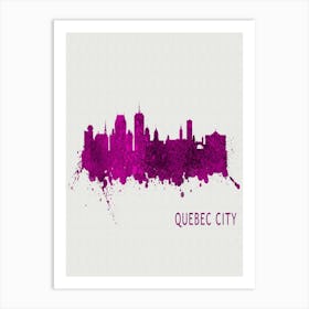 Quebec City Canada City Purple Art Print