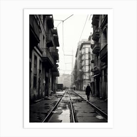 Genoa, Italy,, Mediterranean Black And White Photography Analogue 2 Art Print