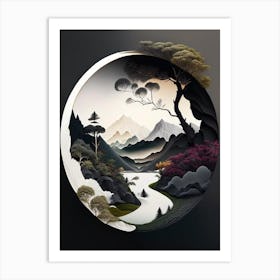 Landscapes 2, Yin and Yang Illustration Art Print