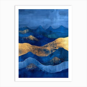 Blue And Gold 2 Art Print