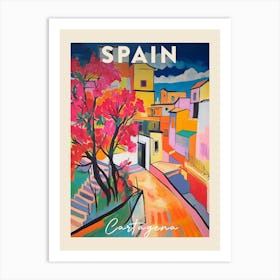 Cartagena Spain 3 Fauvist Painting  Travel Poster Art Print