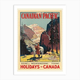 Canadian Pacific Holidays Poster Leonard Richmond Art Print