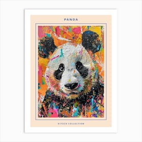 Kitsch Panda Collage 2 Poster Art Print