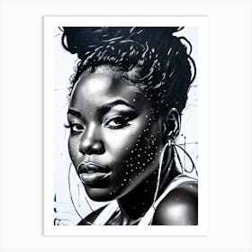 Graffiti Mural Of Beautiful Black Woman 21 Art Print