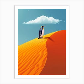 Penguin In The Desert 2 Art Print