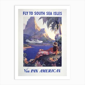 Fly To South Sea Isles Via Pan American Lawler Art Print