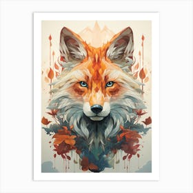 Abstract Fox Art Print