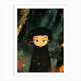 Boy In The Forest 1 Art Print