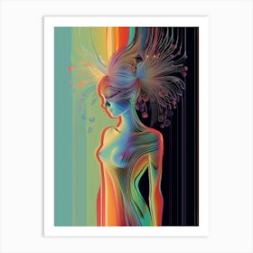 Psychedelic , funky, "Galvanize" Art Print