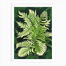 Japanese Painted Fern 2 Vintage Botanical Poster Art Print