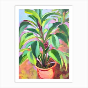 Bat Plant Impressionist Painting Art Print