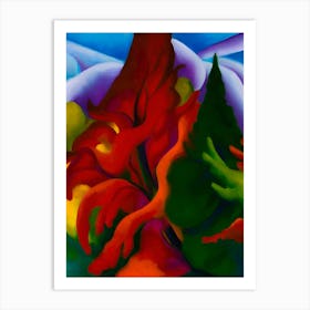 Georgia O'Keeffe - Trees in Autumn, 1920-1921 Poster