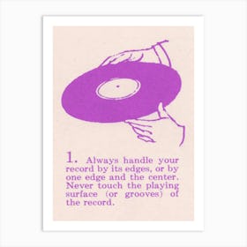 Hand Holding A Record Affiche