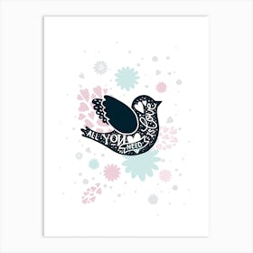 All You Need Is Love Bird Art Print