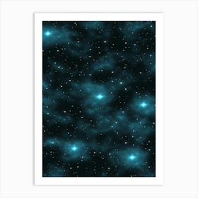 Blue Starry Sky Art Print