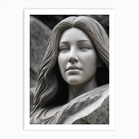 Woman of granite Art Print