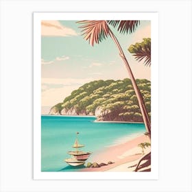 Great Keppel Island Australia Vintage Sketch Tropical Destination Art Print