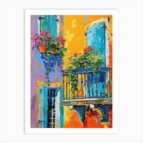 Balcony Painting In Split 4 Art Print