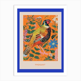 Spring Birds Poster Pheasant 3 Art Print