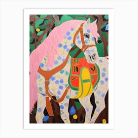 Maximalist Animal Painting Horse 4 Art Print