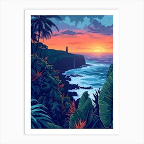 Hawaiian Sunset Art Print