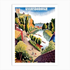 Knaresborough Spa Town On The River Nidd In North Yorkshire, England Art Print