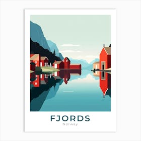 Norway Fjords Travel Art Print