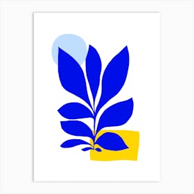 Matisse Inspired 1 Blue And Yellow Art Print