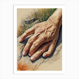 Old Hands Art Print