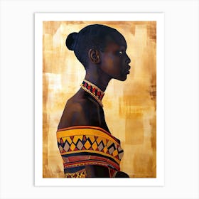 African Tribe Woman, Boho Art Print