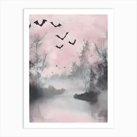 Bats In The Mist Art Print