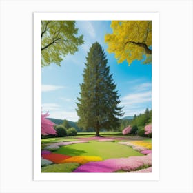 Tree In A Garden Art Print