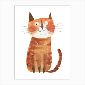 Ragamuffin Cat Clipart Illustration 1 Art Print