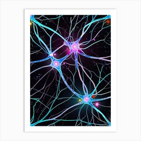 Neuron Pattern Art Print