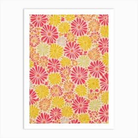 Yarrow Floral Print Warm Tones 2 Flower Art Print