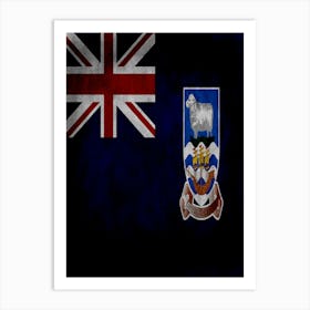 Falkland Islands Flag Texture Art Print