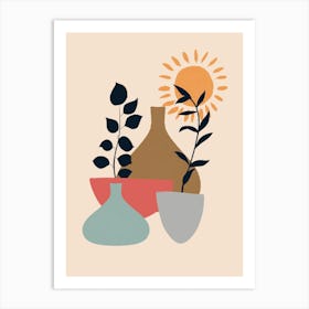 Pots And Plants Art Print