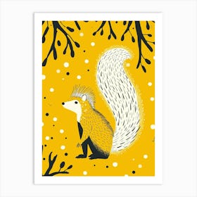 Yellow Skunk 1 Art Print