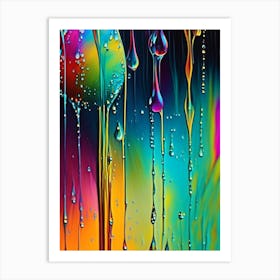 Water Droplets Waterscape Bright Abstract 2 Art Print